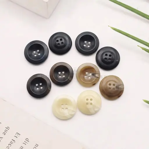 Classic Marble Effect Deep Centre 4-Hole Rod Suiting Button