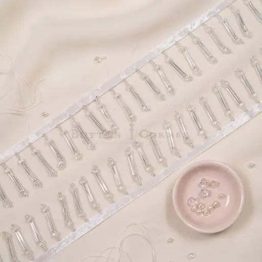 Fancy Glass Beads Hanging Lace
