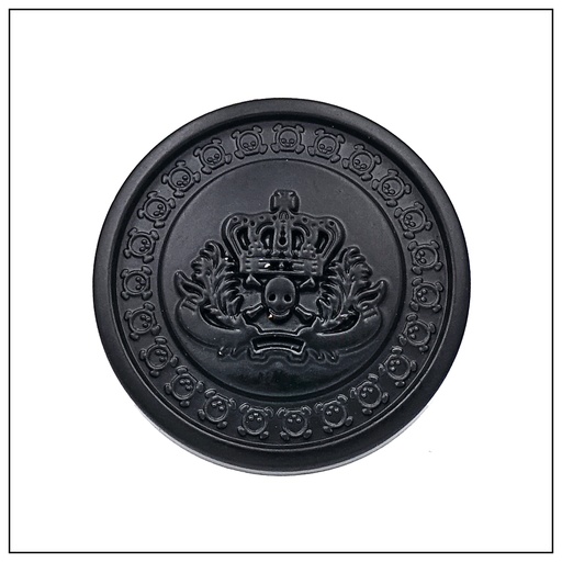[76400-BLACK] Center Crown Border Suiting Button