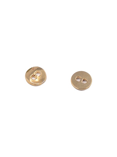 [MBA1950-GOLD] D Shape Eyes Metal Shirt Button