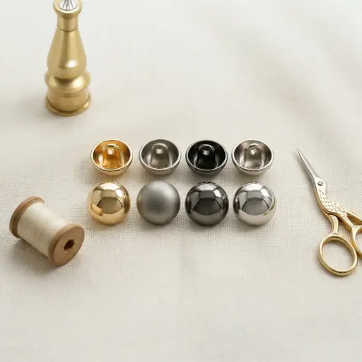 Shiny Smooth Doom Surface Metal Button