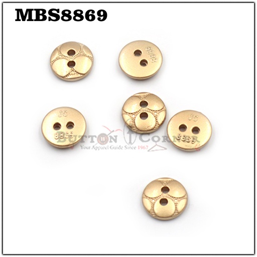 [MBS8869 GOLD] Pattern Design 2 Hole Shirt Button