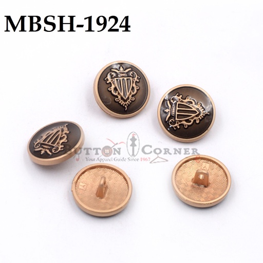 [MBSH-1924 GOLD BROWN] Design Metal Suiting Button
