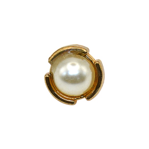 [MBSJ032 WHITE GOLD] Border Design Pearl Shank Button
