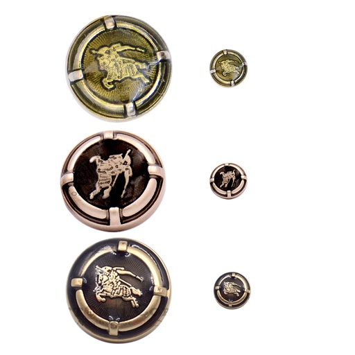 Burberry Logo Round Metal Button