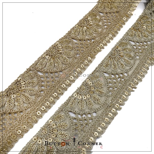 Fancy Metallic Yarn Lace