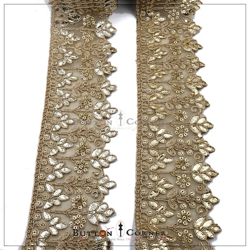 Fancy Metallic Yarn Gota Lace