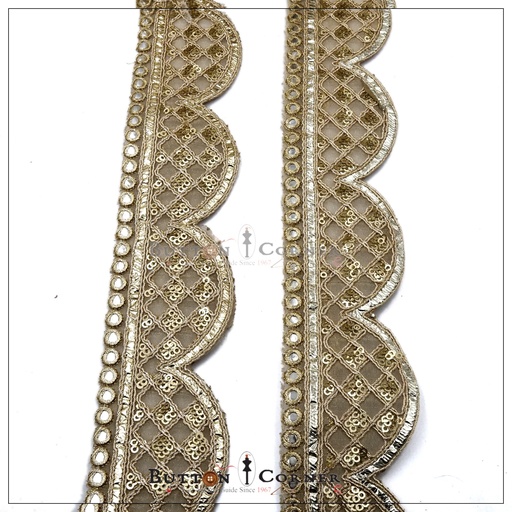 Fancy Metallic Yarn Gota Lace