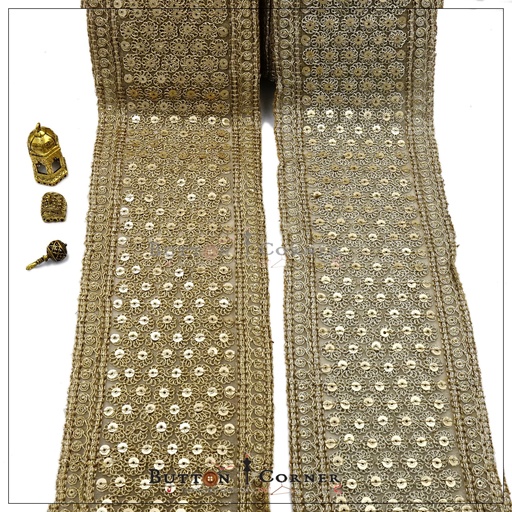 Fancy Metallic Yarn Lace