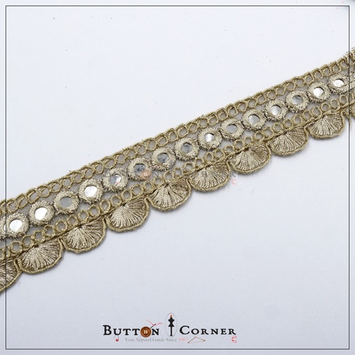 [ALBT1235-GOLD] Fancy Gota Lace