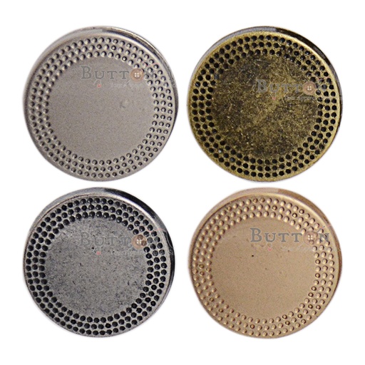 Round Dotted Line Metal Shirt Button