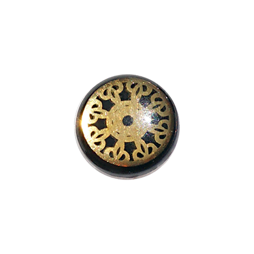 [MBSY610-2 GOLD BLACK] Fashion Metal Shirt Button
