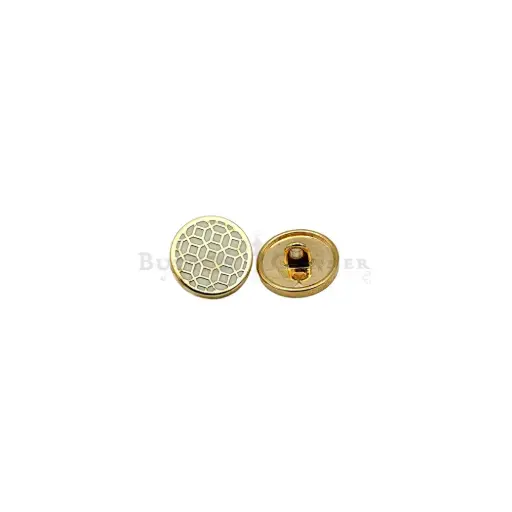 [MBSY73724 GOLD WHITE] Abstract Shape Metal Suiting Button