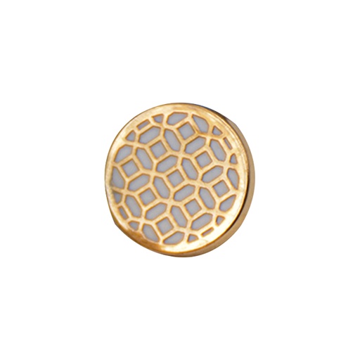 [MBSY73724 GOLD WHITE] Abstract Shape Metal Suiting Button