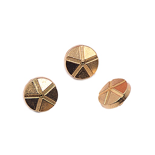 [MBT11-GOLD] Pattern Design Metal Shirt Button