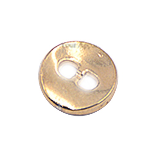 [MBT162-GOLD] D Shape Eyes Metal Shirt Button