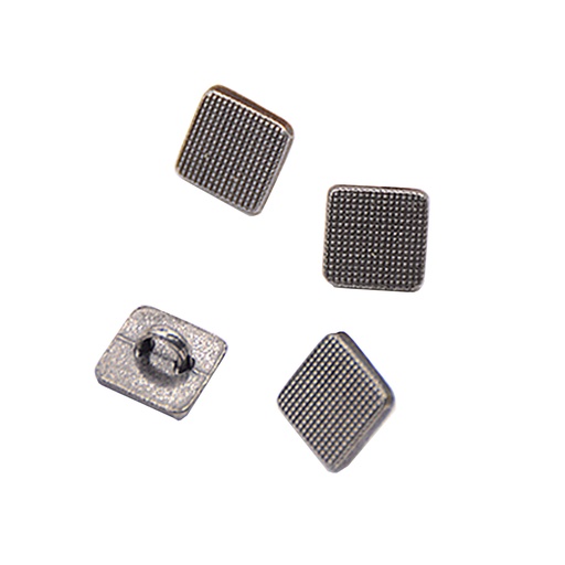 [MBT29 GREY] Square Shape Doted Flat Shirt Button