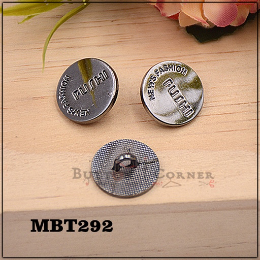 [MBT292 GUN METAL] Metal Shirt Button