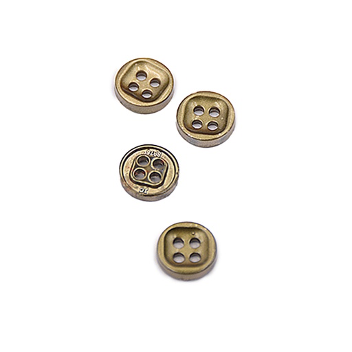 [MBT324-ANTIQUE BRASS] Center Fall 4 Hole Shirt Button