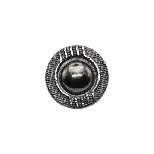 [MBT346 GREY] Border Lines Metal Shirt Button