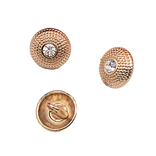 [MBT04 ANTIQUE BRASS] Doted Design Center Stone Shank Button