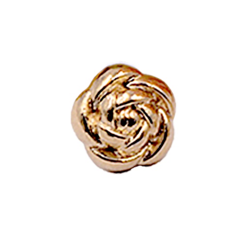 [MBT51-GOLD] Flower Shape Metal Shank Button