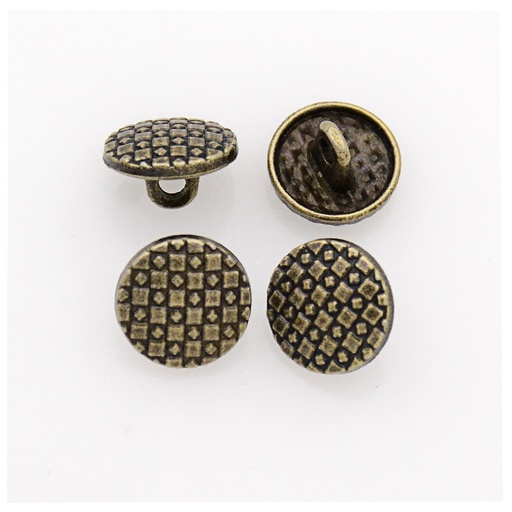 [MBT477 ANTIQUE] Shower Shape Metal Shirt Button