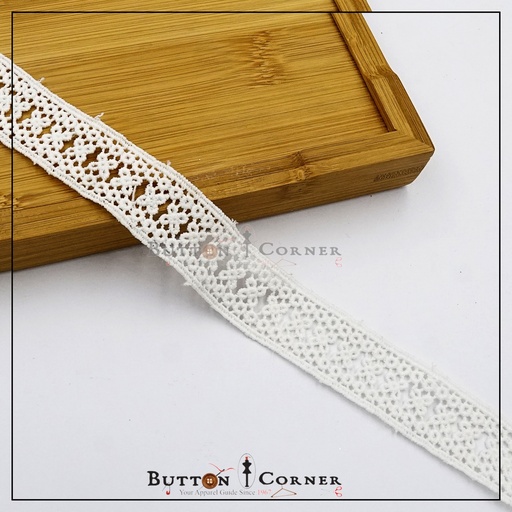 [D9022 WHITE] Shuttle Joined Lace