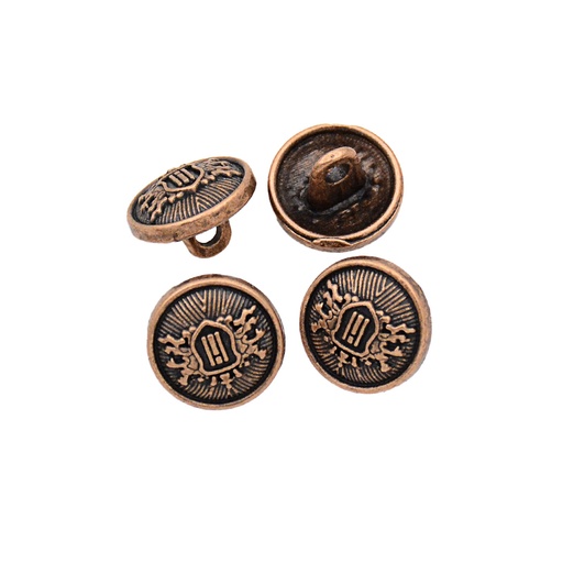 [MBT478 COPPER] Little Shield Metal Shirt Button