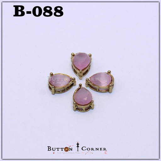 Fancy Drop Shape Kundan Button