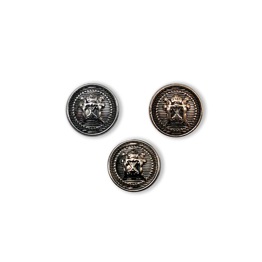 British Crown  Metal Shirt Button