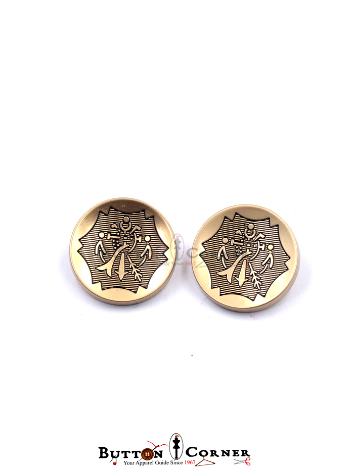 Chinese Written Metal Suiting Button