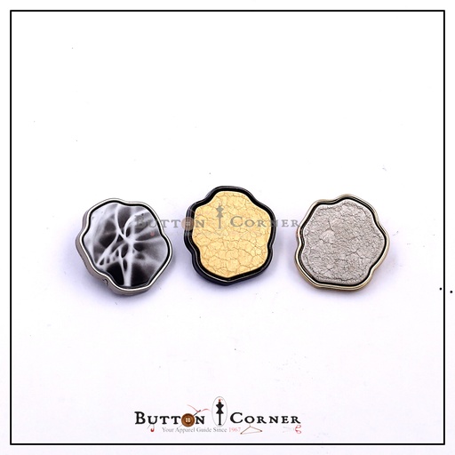 Stone Shape Metal Button