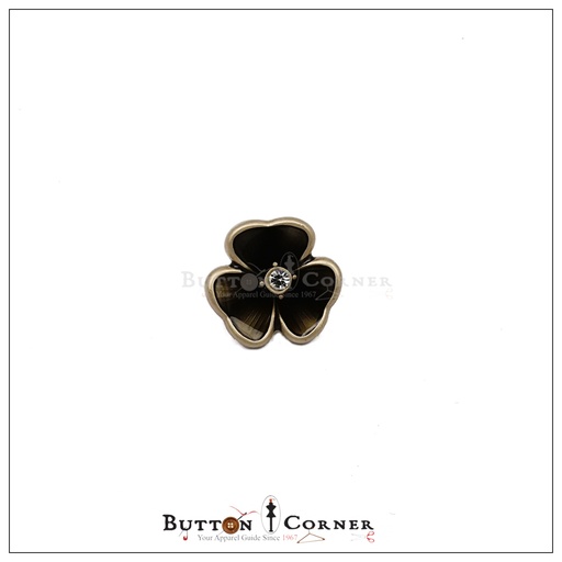Flower Shape Center Stone Button
