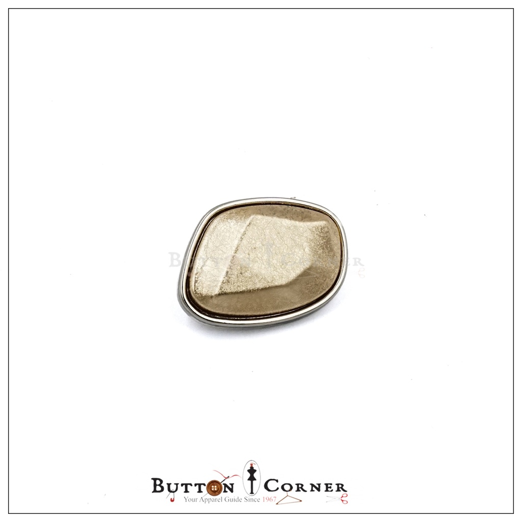 Stone Shape Metal Button