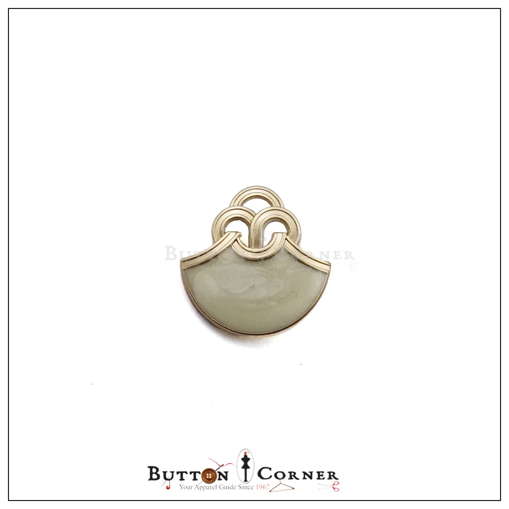 Fancy Stone Metal Button