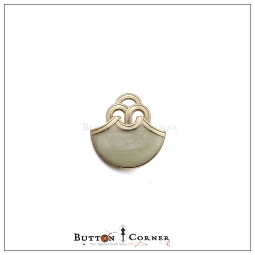 [MD105 WHITE GOLD] Fancy Stone Metal Button