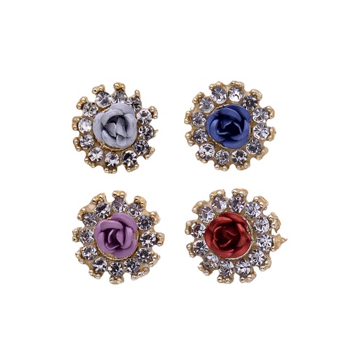 Sun Flower Shape Crystal Fancy Button