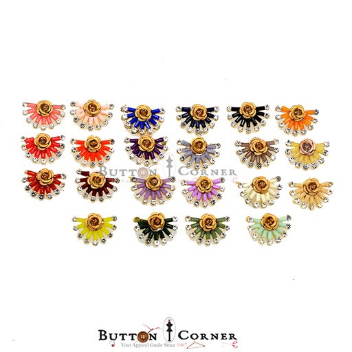 Fancy Hand Fan Shape Button