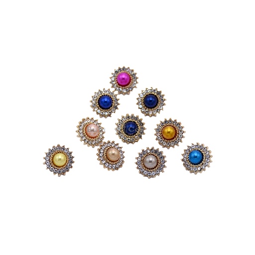 Center Pearl Sun Flower Shape Button