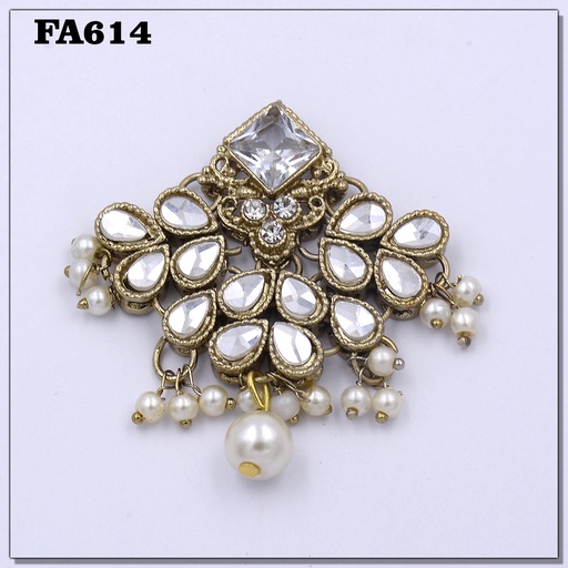 [FA614 CRYSTAL] Fancy Kundan Button
