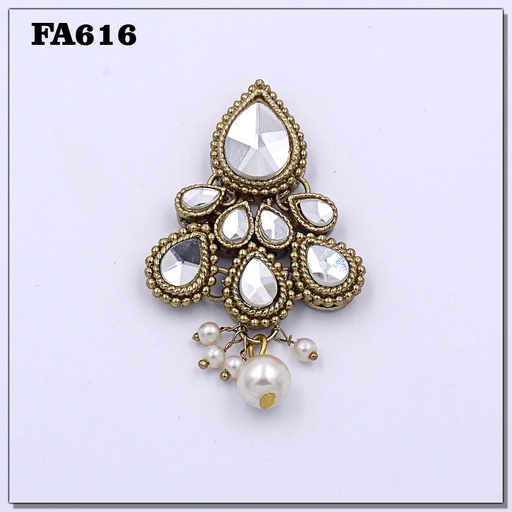 [FA616 CRYSTAL] Fancy Kundan Button