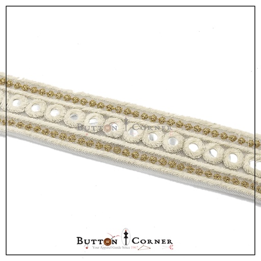 [EML304-WHITE] Fancy Embroidery Lace