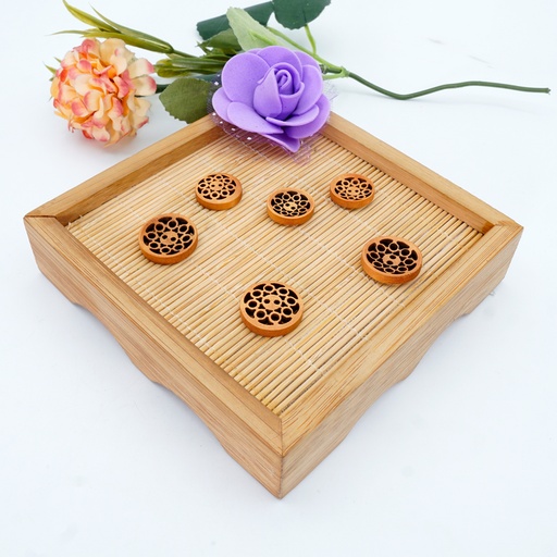 Hollow Flower 2 Hole Wooden Button