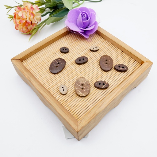 Oval Shape 2 Hole Coconut Button