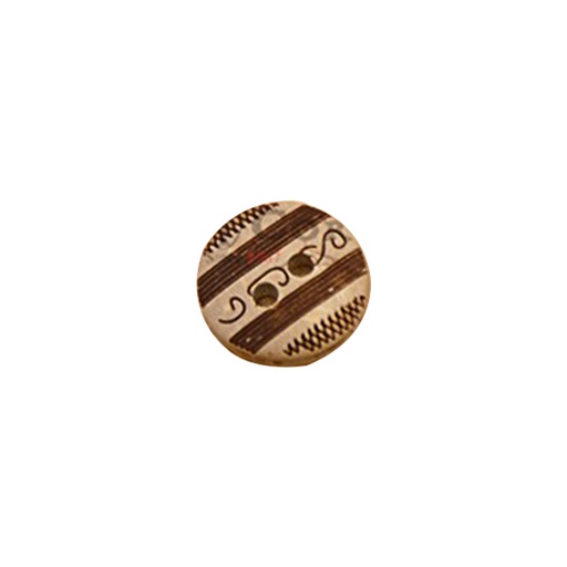 [CB13618 DARK BROWN] Dill knopf 2 Hole Coconut Button