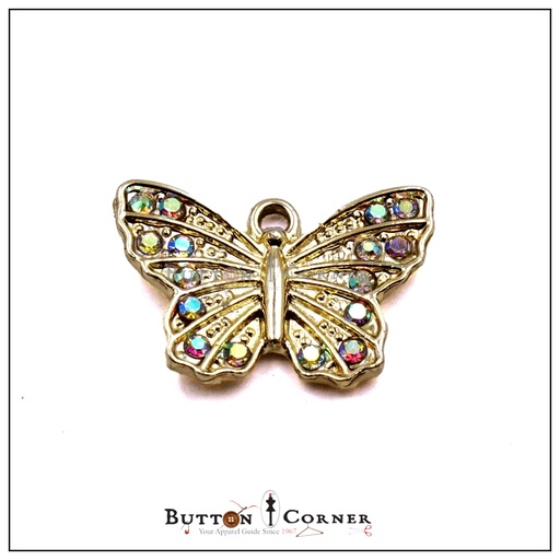 Fancy Metal Butterfly Button