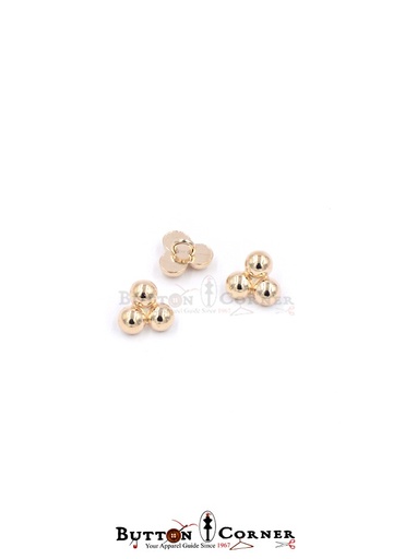 [MBA1898 GOLD] Three Dot Metal Shirt Button