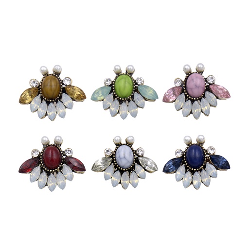 Fancy Half Sun Flower Button