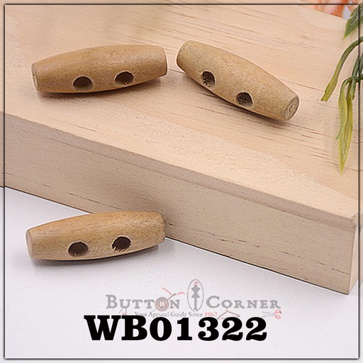 [WB01322 BEIGE] Oval Shape 2 Hole Toggle Button